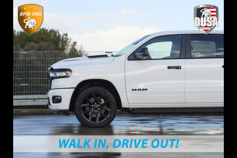 Dodge Ram 1500 | Laramie | Night Edition | 3.0L I6 Hurricane | Crew Cab | 4X4 | LPG | 14,4-inch Touchscreen | Passenger Display | INCL BPM-VOORDEEL Getoonde accessoires zijn verkrijgbaar tegen meerprijs