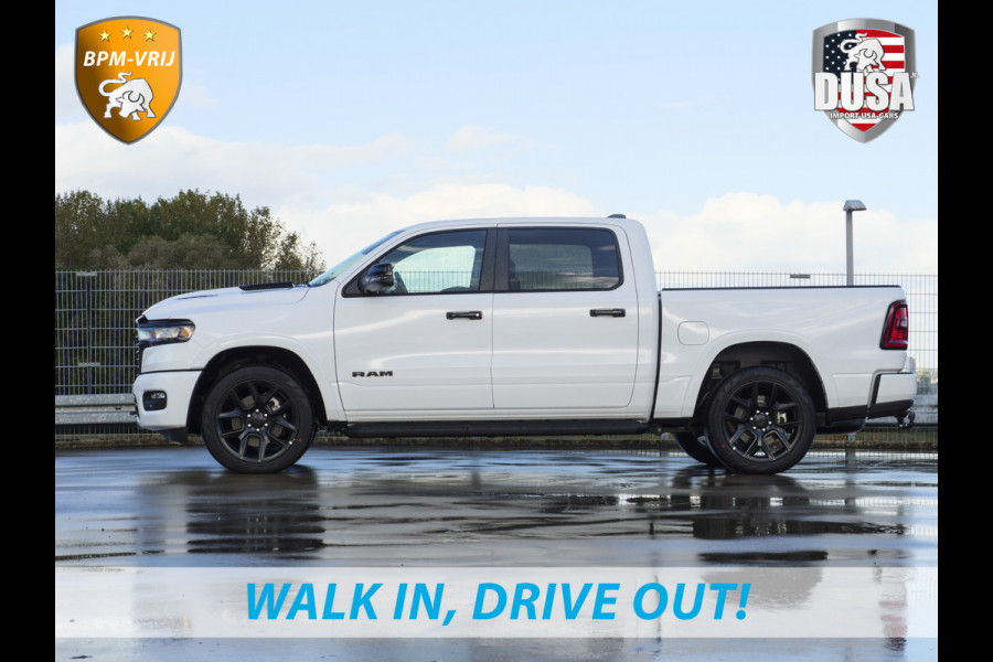 Dodge Ram 1500 | Laramie | Night Edition | 3.0L I6 Hurricane | Crew Cab | 4X4 | LPG | 14,4-inch Touchscreen | Passenger Display | INCL BPM-VOORDEEL Getoonde accessoires zijn verkrijgbaar tegen meerprijs