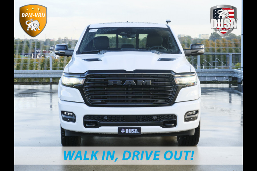 Dodge Ram 1500 | Laramie | Night Edition | 3.0L I6 Hurricane | Crew Cab | 4X4 | LPG | 14,4-inch Touchscreen | Passenger Display | INCL BPM-VOORDEEL Getoonde accessoires zijn verkrijgbaar tegen meerprijs
