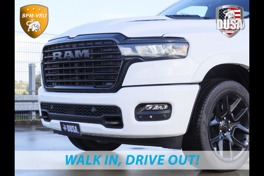 Dodge Ram 1500 | Laramie | Night Edition | 3.0L I6 Hurricane | Crew Cab | 4X4 | LPG | 14,4-inch Touchscreen | Passenger Display | INCL BPM-VOORDEEL Getoonde accessoires zijn verkrijgbaar tegen meerprijs