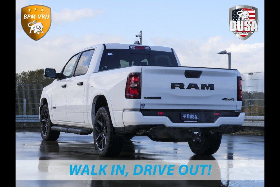 Dodge Ram 1500 | Laramie | Night Edition | 3.0L I6 Hurricane | Crew Cab | 4X4 | LPG | 14,4-inch Touchscreen | Passenger Display | INCL BPM-VOORDEEL Getoonde accessoires zijn verkrijgbaar tegen meerprijs