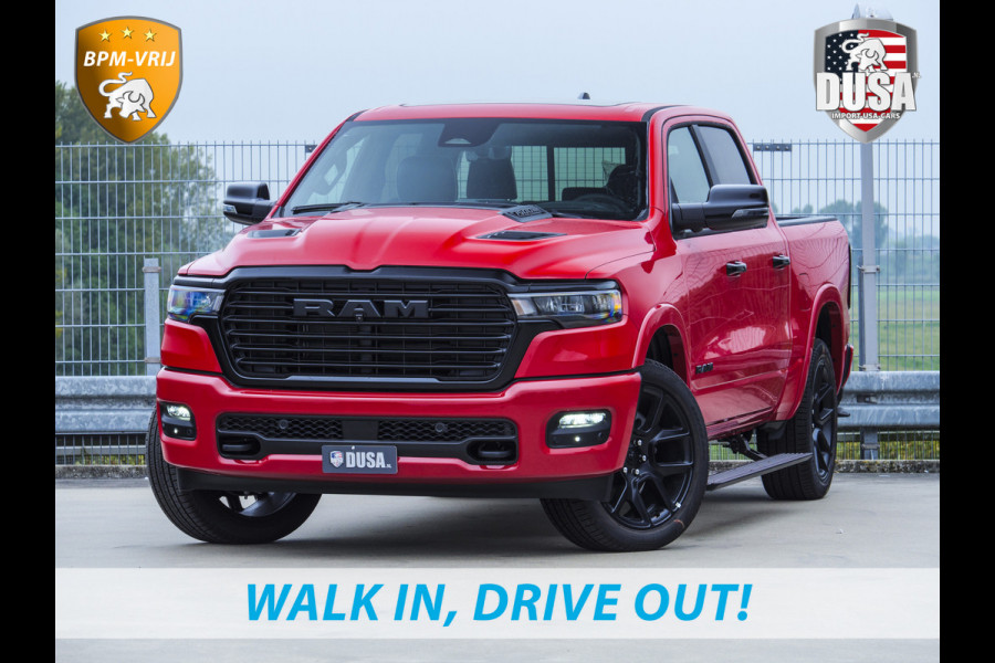 Dodge Ram 1500 | Laramie | Premium Night | 3.0L I6 Hurricane | Crew Cab | 4X4 | Panorama | LPG | 14,4-inch Touchscreen | Passenger Display | INCL BPM-VOORDEEL Getoonde accessoires zijn verkrijgbaar tegen meerprijs