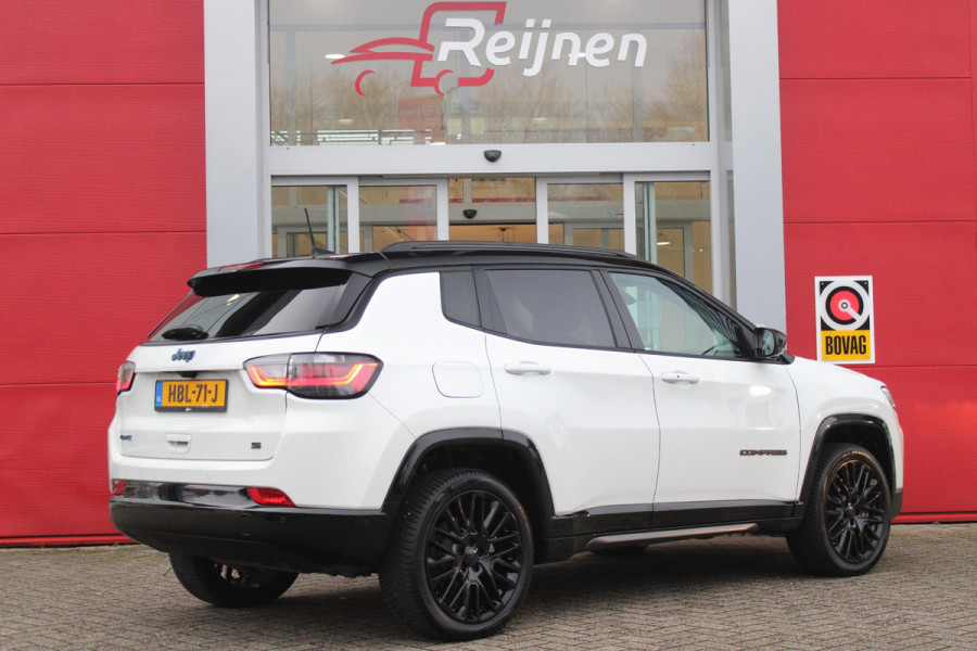 Jeep Compass 4xe S 240PK PHEV AUTOMAAT | NAVIGATIE 10,25 "TOUCHSCREEN | APPLE CARPLAY/ANDROID AUTO | ACHTERUITRIJ CAMERA | DAB+ RADIO | CLIMATE CONTROL | 19"GLOSS BLACK LICHTMETALEN VELGEN | ADAPTIVE / CRUISE CONTROL | DIGITAAL INSTRUMENTENPANEEL | LEDEREN BEKLEDING | ELEKTRISCH BEDIENBARE ACHTERKLEP | FULL LED KOPLAMPEN | LED MISTLAMPEN / BOCHTVERLICHTING | KEYLESS ENTRY & START | DRAADLOOS LADEN TELEFOON | ALPINE AUDIO SYSTEM |