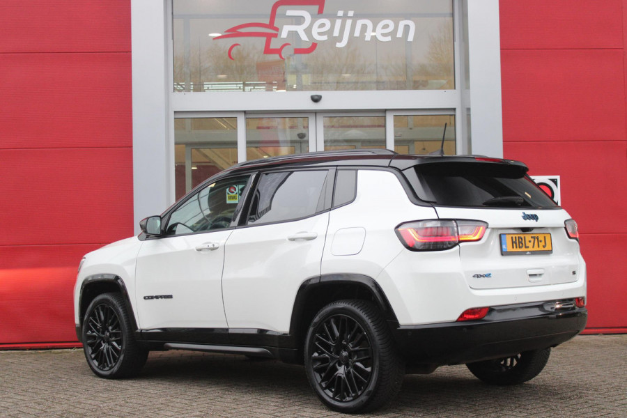 Jeep Compass 4xe S 240PK PHEV AUTOMAAT | NAVIGATIE 10,25 "TOUCHSCREEN | APPLE CARPLAY/ANDROID AUTO | ACHTERUITRIJ CAMERA | DAB+ RADIO | CLIMATE CONTROL | 19"GLOSS BLACK LICHTMETALEN VELGEN | ADAPTIVE / CRUISE CONTROL | DIGITAAL INSTRUMENTENPANEEL | LEDEREN BEKLEDING | ELEKTRISCH BEDIENBARE ACHTERKLEP | FULL LED KOPLAMPEN | LED MISTLAMPEN / BOCHTVERLICHTING | KEYLESS ENTRY & START | DRAADLOOS LADEN TELEFOON | ALPINE AUDIO SYSTEM |