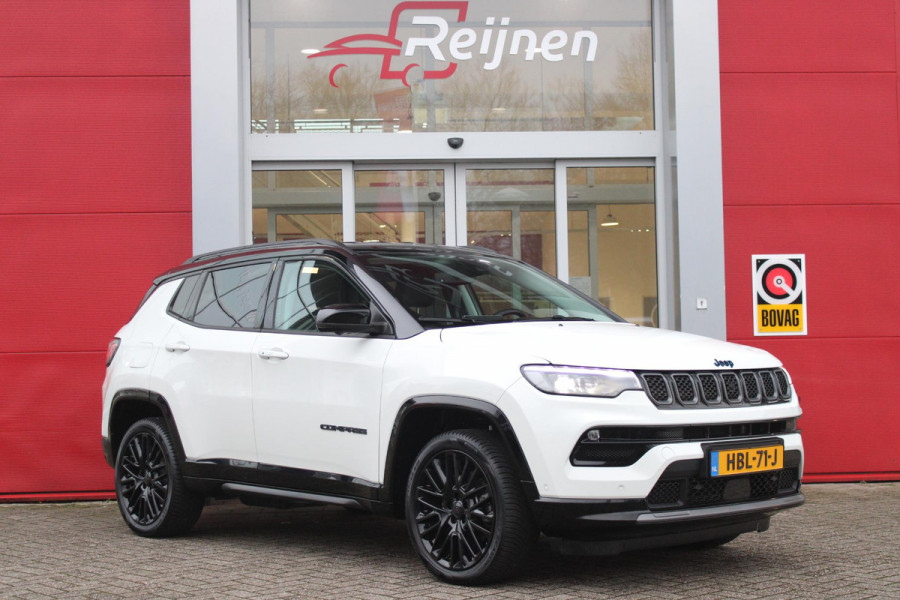 Jeep Compass 4xe S 240PK PHEV AUTOMAAT | NAVIGATIE 10,25 "TOUCHSCREEN | APPLE CARPLAY/ANDROID AUTO | ACHTERUITRIJ CAMERA | DAB+ RADIO | CLIMATE CONTROL | 19"GLOSS BLACK LICHTMETALEN VELGEN | ADAPTIVE / CRUISE CONTROL | DIGITAAL INSTRUMENTENPANEEL | LEDEREN BEKLEDING | ELEKTRISCH BEDIENBARE ACHTERKLEP | FULL LED KOPLAMPEN | LED MISTLAMPEN / BOCHTVERLICHTING | KEYLESS ENTRY & START | DRAADLOOS LADEN TELEFOON | ALPINE AUDIO SYSTEM |