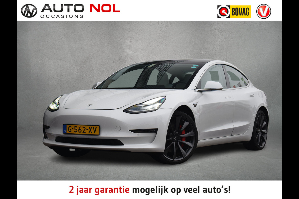 Tesla Model 3 Performance AWD 75 kWh | 513 PK | Wit Leer | AutoPilot | Pano