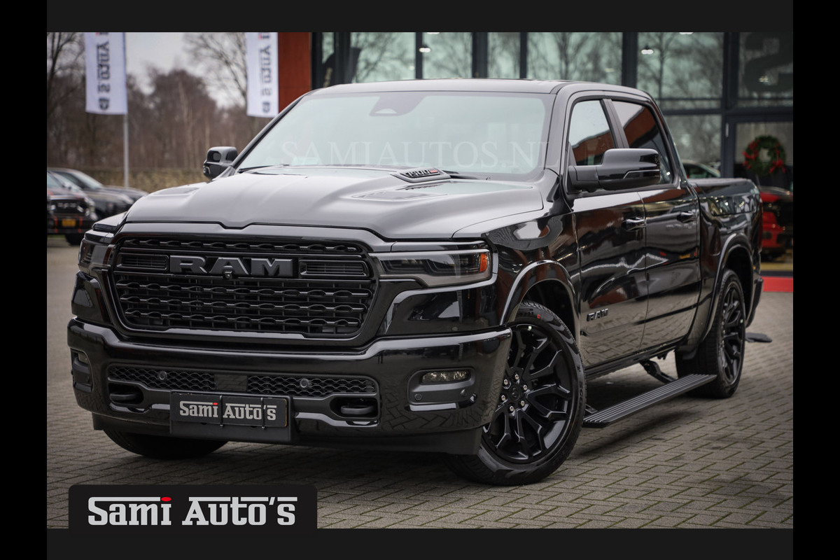 Dodge Ram 1500 LIMITED NIGHT H.O 540PK 706 Nm 2025 | XB9 | MASSAGE | BOM VOL | CREW CAB | DUBBELE CABINE | GRIJSKENTEKEN | DE MEEST LUXUEUZE en BEGEERDE Pick-up | VOORRAAD NR 2357 - 5182