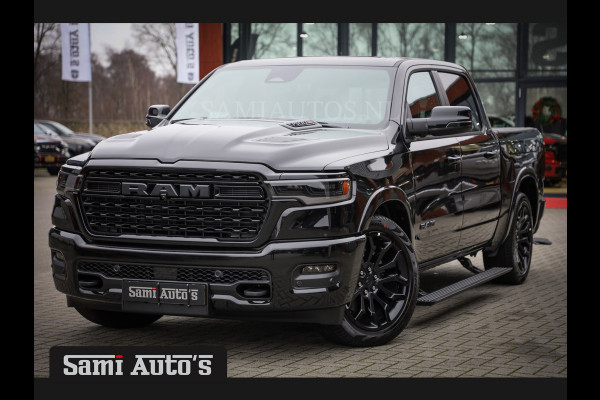 Dodge Ram 1500 LIMITED NIGHT H.O 540PK 706 Nm 2025 | XB9 | MASSAGE | BOM VOL | CREW CAB | DUBBELE CABINE | GRIJSKENTEKEN | DE MEEST LUXUEUZE en BEGEERDE Pick-up | VOORRAAD NR 2357 - 5182