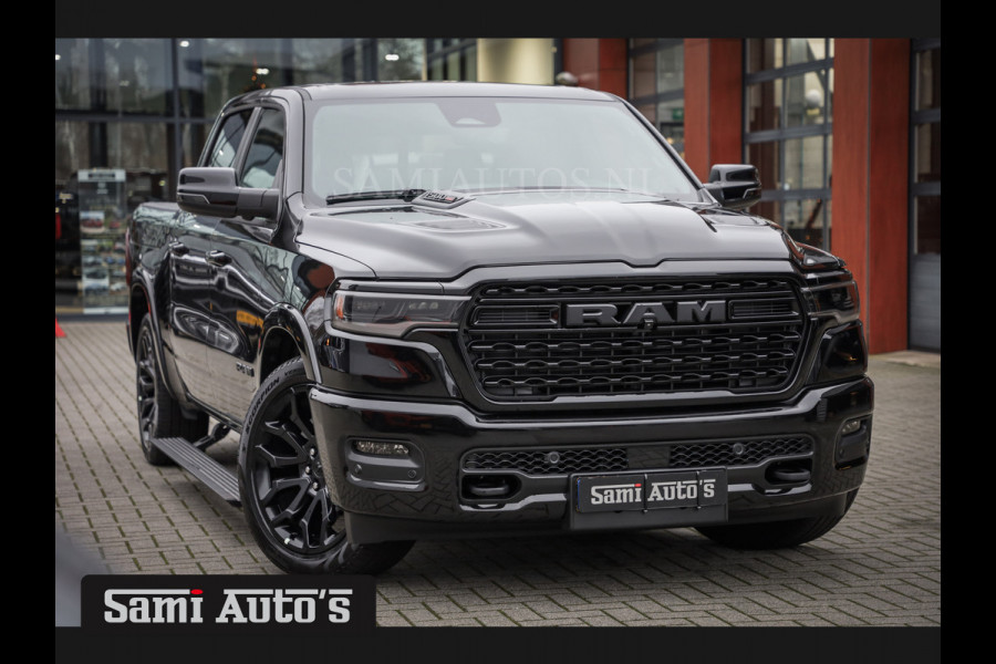 Dodge Ram 1500 LIMITED NIGHT 540PK 706 Nm HIGH OUTPUT | XB9 | MASSAGE | BOM VOL | CREW CAB | DUBBELE CABINE | GRIJSKENTEKEN | DE MEEST LUXUEUZE en BEGEERDE Pick-up VOORRAAD NR 2354 - 3380