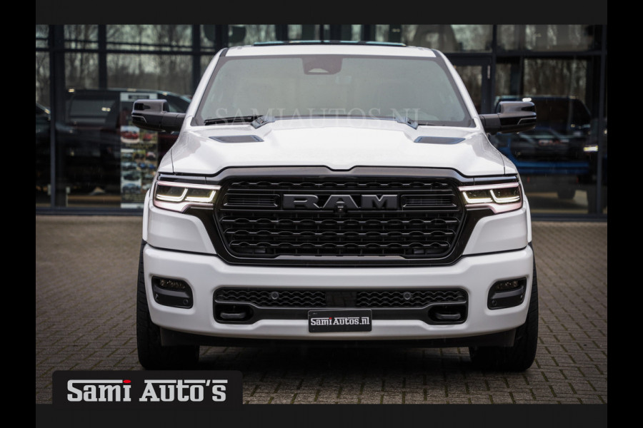 Dodge Ram 1500 LIMITED NIGHT H.O 540PK 706 Nm | XB9 | MASSAGE | BOM VOL | PWD IVORY | CREW CAB | DUBBELE CABINE | GRIJSKENTEKEN | DE MEEST LUXUEUZE en BEGEERDE Pick-up | VOORRAAD NR 2352 - 7649