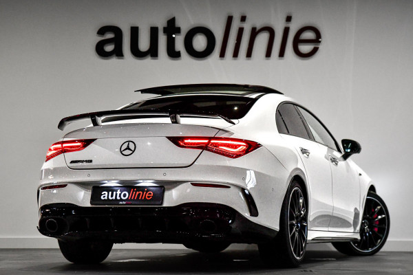 Mercedes-Benz CLA-Klasse AMG 35 4MATIC Aero. Schaal, Pano, Distro+, HUD, 360, Burm, Keyless, Dodeh, CarPlay, Sfeer!