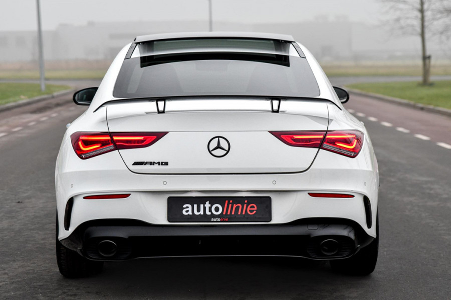 Mercedes-Benz CLA-Klasse AMG 35 4MATIC Aero. Schaal, Pano, Distro+, HUD, 360, Burm, Keyless, Dodeh, CarPlay, Sfeer!