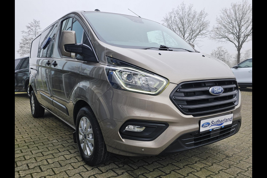 Ford Transit Custom 320 2.0 TDCI L2H1 Trend DC | 130pk Automaat | Dubbele Cabine | Bijrijdersstoel | Stoelverwarming | Navigatie | Camera | Privacy glass | Lichtmetalen velgen