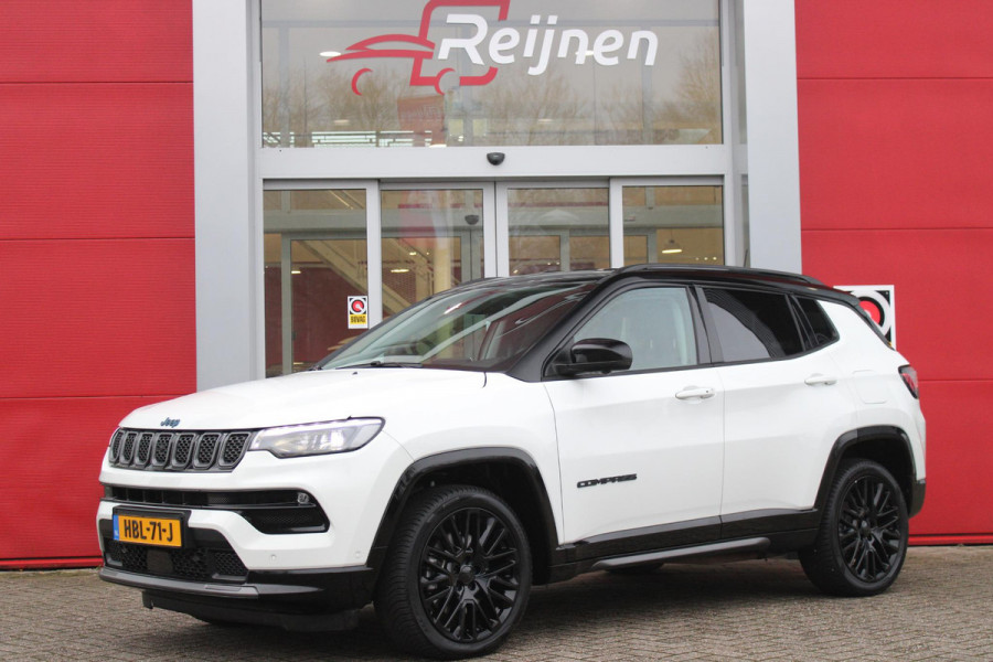 Jeep Compass 4xe S 240PK PHEV AUTOMAAT | NAVIGATIE 10,25 "TOUCHSCREEN | APPLE CARPLAY/ANDROID AUTO | ACHTERUITRIJ CAMERA | DAB+ RADIO | CLIMATE CONTROL | 19"GLOSS BLACK LICHTMETALEN VELGEN | ADAPTIVE / CRUISE CONTROL | DIGITAAL INSTRUMENTENPANEEL | LEDEREN BEKLEDING | ELEKTRISCH BEDIENBARE ACHTERKLEP | FULL LED KOPLAMPEN | LED MISTLAMPEN / BOCHTVERLICHTING | KEYLESS ENTRY & START | DRAADLOOS LADEN TELEFOON | ALPINE AUDIO SYSTEM |