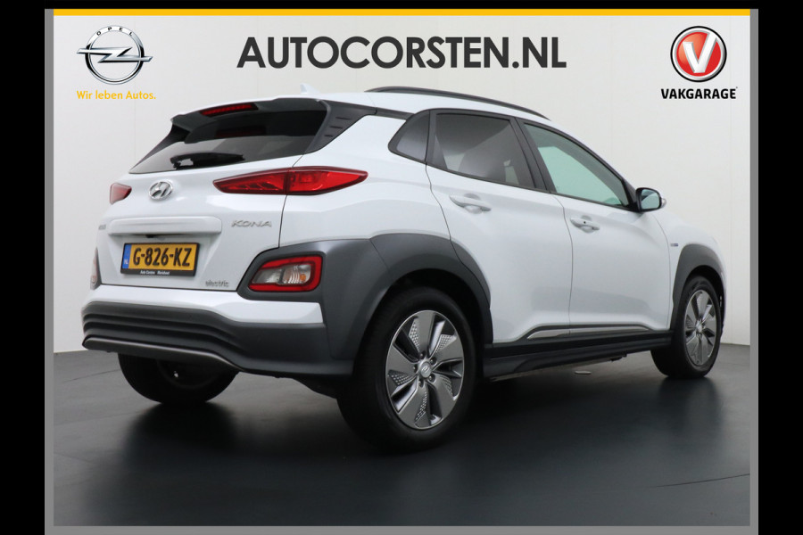 Hyundai Kona EV 64 kWh 204pk Leer Navi Camera Elektr.Stoelen+Verwarmd+Ventilatie-koeling ! Adaptive Cruise/Stop&Go Zelfsturend MultMedia Led  Heerlijke, sterke FEV , Enorm Efficient en grote accu! 444km wltp range slechts 34500 km ! nieuw 49000 euro