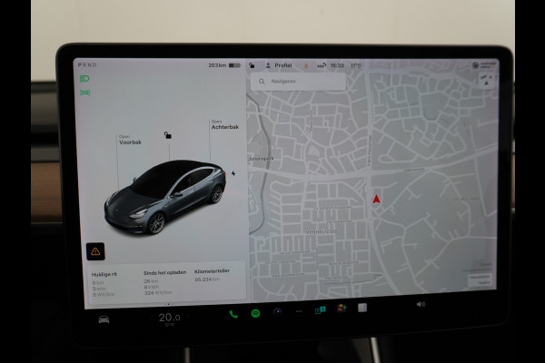 Tesla Model 3 Long Range 2020 75kWh 463PK Full Self Driving Computer Telefoon-Sleutel Premium Audio 4wd  18" Lmv AutoPilot Panoramadak Camera' Stoel en achterbank verwarming Keyless Electr.Stoelen+Memory+Easy-Entry WiFi Origineel Nederlandse auto Grootste accu, Tot 16,5kwh thuis laden.