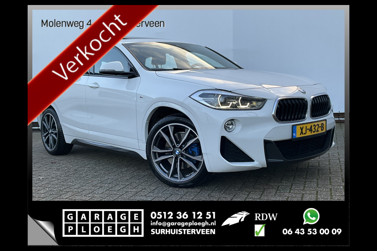 BMW X2 sDrive20i Aut7 M-Sport Sunroof Leer+Verw Trekhaak Navi High Exec