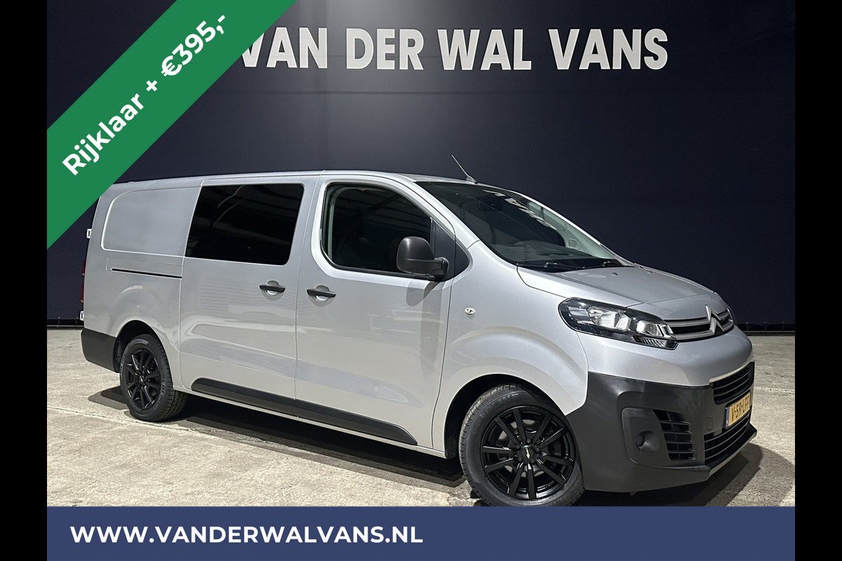 Citroën Jumpy 2.0 BlueHDI **MARGE, GEEN BTW** 123pk L3H1 XL Dubbel cabine Euro6 RIJKLAAR Airco | Apple Carplay Navigatie, Cruisecontrol, 2500kg Trekhaak, Parkeersensoren, 5-Zits, lichtmetalen velgen