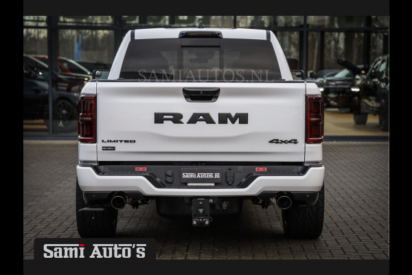 Dodge Ram 1500 LIMITED NIGHT H.O 540PK 706 Nm | XB9 | MASSAGE | BOM VOL | PW7 WHITE | CREW CAB | DUBBELE CABINE | GRIJSKENTEKEN | DE MEEST LUXUEUZE en BEGEERDE Pick-up VOORRAAD NR 2305 - 8549