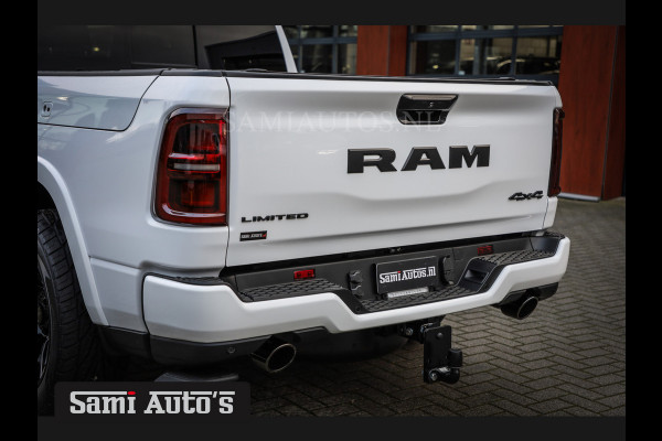 Dodge Ram 1500 LIMITED NIGHT H.O 540PK 706 Nm | XB9 | MASSAGE | BOM VOL | PW7 WHITE | CREW CAB | DUBBELE CABINE | GRIJSKENTEKEN | DE MEEST LUXUEUZE en BEGEERDE Pick-up VOORRAAD NR 2305 - 8549