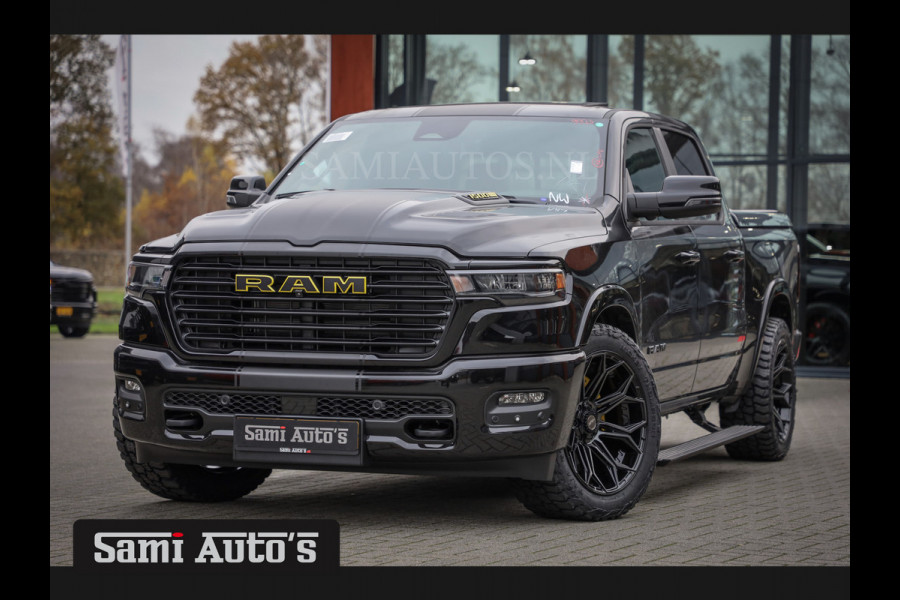 Dodge Ram PREMIUM | BOM VOL | HEAD UP + 14.4 INCH SCHERM | LUCHTVERING | 420PK 636 Nm | PRIJS MET LPG EN COVER EN GARANTIE | DUBBELE CABINE | PICK UP | 5 PERSOONS | DC | GRIJSKENTEKEN | VOORRAAD NR 2284 - 3855