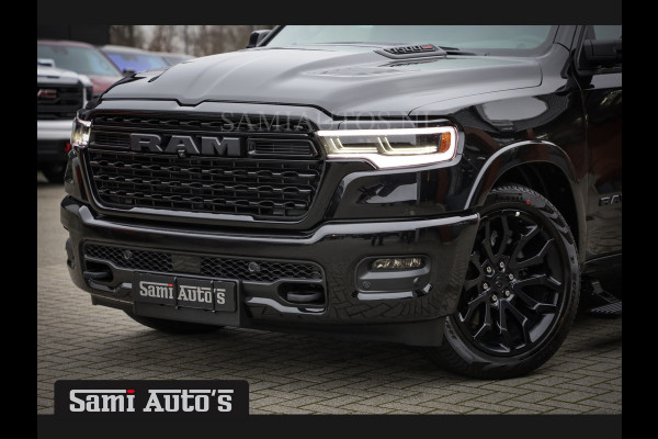 Dodge Ram 1500 LIMITED NIGHT H.O 540PK 706 Nm 2025 | XB9 | MASSAGE | BOM VOL | CREW CAB | DUBBELE CABINE | GRIJSKENTEKEN | DE MEEST LUXUEUZE en BEGEERDE Pick-up | VOORRAAD NR 2357 - 5182