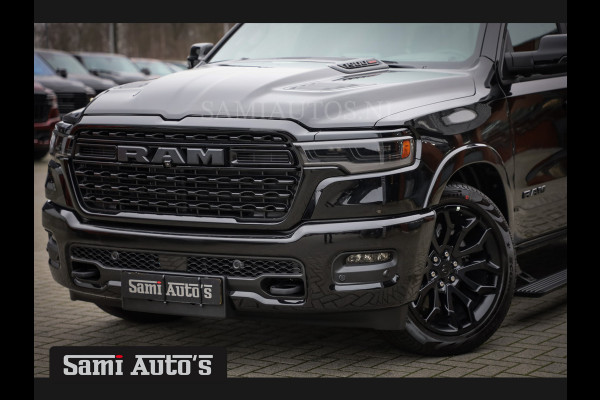 Dodge Ram 1500 LIMITED NIGHT H.O 540PK 706 Nm 2025 | XB9 | MASSAGE | BOM VOL | CREW CAB | DUBBELE CABINE | GRIJSKENTEKEN | DE MEEST LUXUEUZE en BEGEERDE Pick-up | VOORRAAD NR 2357 - 5182