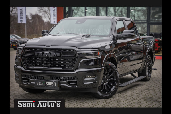 Dodge Ram 1500 LIMITED NIGHT 540PK 706 Nm HIGH OUTPUT | XB9 | MASSAGE | BOM VOL | CREW CAB | DUBBELE CABINE | GRIJSKENTEKEN | DE MEEST LUXUEUZE en BEGEERDE Pick-up VOORRAAD NR 2354 - 3380