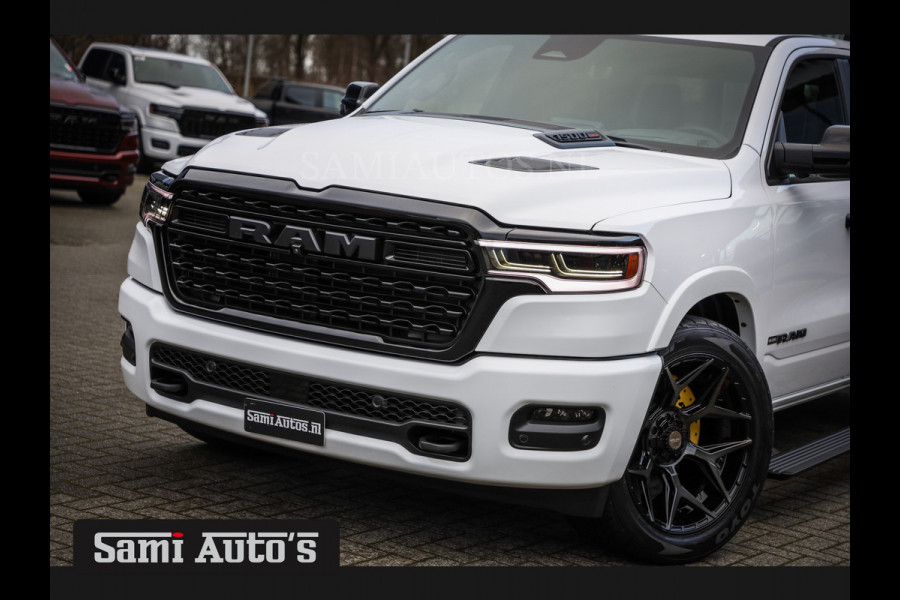 Dodge Ram 1500 LIMITED NIGHT H.O 540PK 706 Nm | XB9 | MASSAGE | BOM VOL | PWD IVORY | CREW CAB | DUBBELE CABINE | GRIJSKENTEKEN | DE MEEST LUXUEUZE en BEGEERDE Pick-up | VOORRAAD NR 2352 - 7649