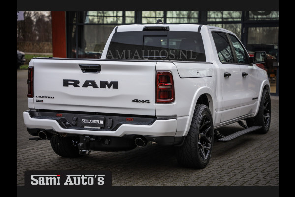 Dodge Ram 1500 LIMITED NIGHT H.O 540PK 706 Nm | XB9 | MASSAGE | BOM VOL | PWD IVORY | CREW CAB | DUBBELE CABINE | GRIJSKENTEKEN | 5 PERSOONS | DE MEEST LUXUEUZE en BEGEERDE Pick-up | VOORRAAD NR 2351 - 7478