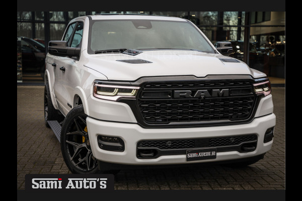 Dodge Ram 1500 LIMITED NIGHT H.O 540PK 706 Nm | XB9 | MASSAGE | BOM VOL | PWD IVORY | CREW CAB | DUBBELE CABINE | GRIJSKENTEKEN | 5 PERSOONS | DE MEEST LUXUEUZE en BEGEERDE Pick-up | VOORRAAD NR 2351 - 7478