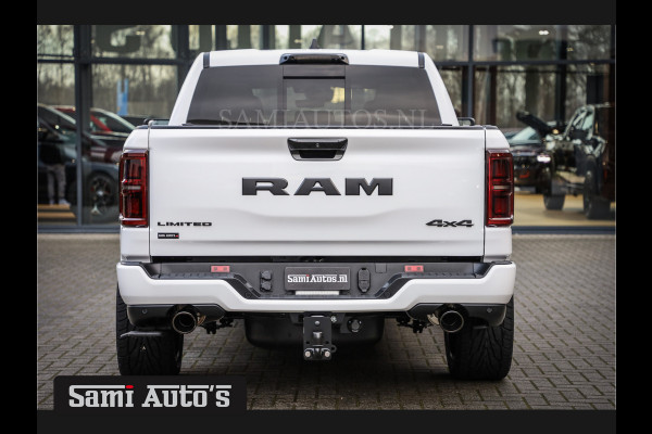 Dodge Ram 1500 LIMITED NIGHT H.O 540PK 706 Nm | XB9 | MASSAGE | BOM VOL | PWD IVORY | CREW CAB | DUBBELE CABINE | GRIJSKENTEKEN | 5 PERSOONS | DE MEEST LUXUEUZE en BEGEERDE Pick-up | VOORRAAD NR 2351 - 7478