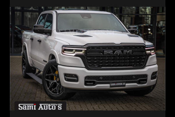 Dodge Ram 1500 LIMITED NIGHT H.O 540PK 706 Nm | XB9 | MASSAGE | BOM VOL | PWD IVORY | CREW CAB | DUBBELE CABINE | GRIJSKENTEKEN | 5 PERSOONS | DE MEEST LUXUEUZE en BEGEERDE Pick-up | VOORRAAD NR 2351 - 7478