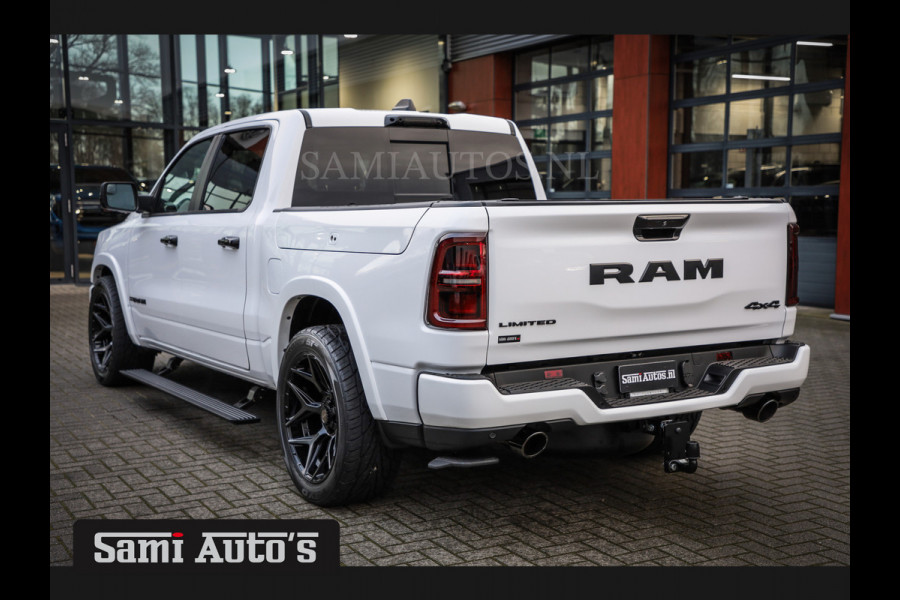 Dodge Ram 1500 LIMITED NIGHT H.O 540PK 706 Nm | XB9 | MASSAGE | BOM VOL | PWD IVORY | CREW CAB | DUBBELE CABINE | GRIJSKENTEKEN | 5 PERSOONS | DE MEEST LUXUEUZE en BEGEERDE Pick-up | VOORRAAD NR 2351 - 7478