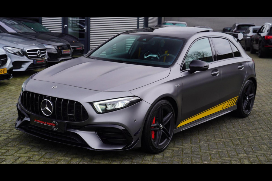 Mercedes-Benz A-Klasse AMG 45 S 4MATIC+ Edition 1 Yellow Edition | Burmester | Panorama | Kuipstoelen | Eventuri Carbon Air intake