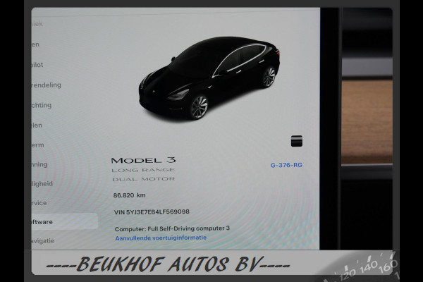 Tesla Model 3 Long Range AWD 75 kWh 19inch Pano Leer Nav Cam