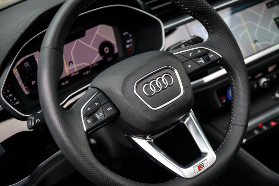 Audi Q3 35 TFSI 1.5TFSI S Line Pro Line S 150pk S-Tronic! Panoramadak|Virtual Cockpit|LED Matrix|Leder|B&O|Black|21inch|Trekhaak