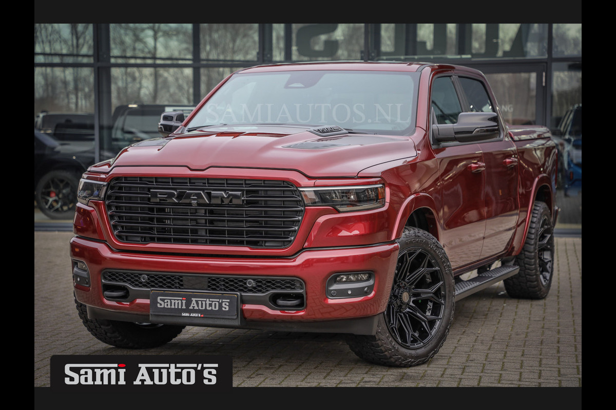 Dodge Ram 2025 LARAMIE SPORT HURRICANE 420PK 636 Nm | PRIJS MET LPG EN COVER EN GARANTIE | DUBBELE CABINE | PICK UP | 5 PERSOONS | DC | GRIJSKENTEKEN | Velvet Red Pearl VOORAAD 2218 - 3854