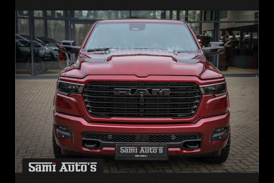 Dodge Ram 2025 LARAMIE SPORT HURRICANE 420PK 636 Nm | PRIJS MET LPG EN COVER EN GARANTIE | DUBBELE CABINE | PICK UP | 5 PERSOONS | DC | GRIJSKENTEKEN | Velvet Red Pearl VOORAAD 2218 - 3854