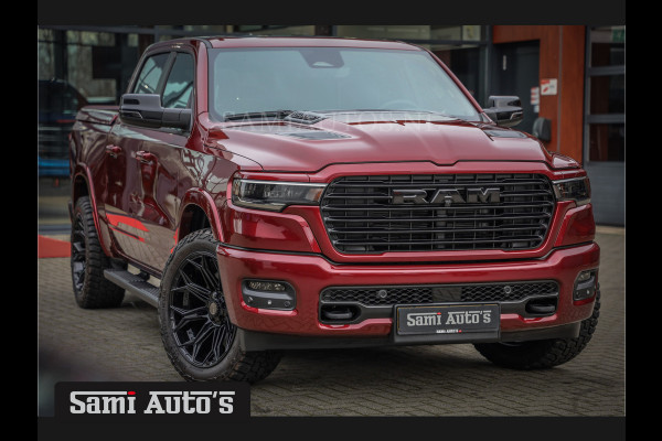 Dodge Ram 2025 LARAMIE SPORT HURRICANE 420PK 636 Nm | PRIJS MET LPG EN COVER EN GARANTIE | DUBBELE CABINE | PICK UP | 5 PERSOONS | DC | GRIJSKENTEKEN | Velvet Red Pearl VOORAAD 2218 - 3854