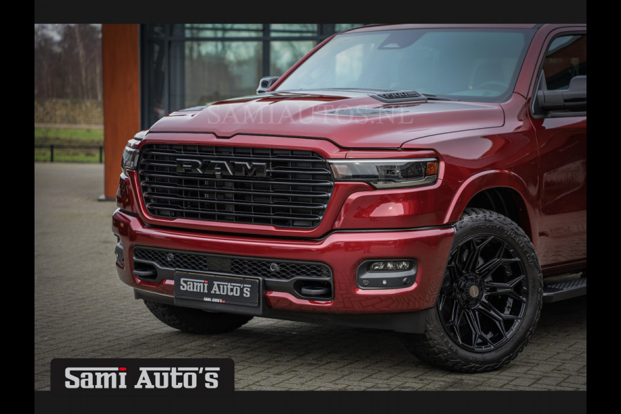 Dodge Ram 2025 LARAMIE SPORT HURRICANE 420PK 636 Nm | PRIJS MET LPG EN COVER EN GARANTIE | DUBBELE CABINE | PICK UP | 5 PERSOONS | DC | GRIJSKENTEKEN | Velvet Red Pearl VOORAAD 2218 - 3854