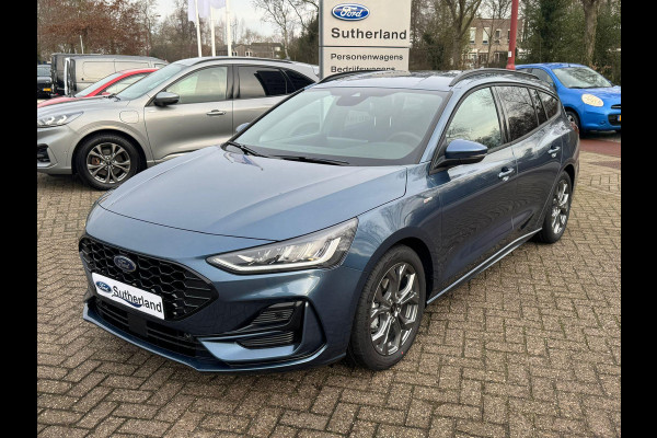 Ford Focus 1.0 EcoBoost Hybrid ST Line Wagon 155pk Automaat | Winter Pack | Chrome Blue | 12.3 inch personaliseerbare Digital Cockpit | Achteruitrijcamera | Draadloos opladen mobiele telefoon | Ford Keyless Entry