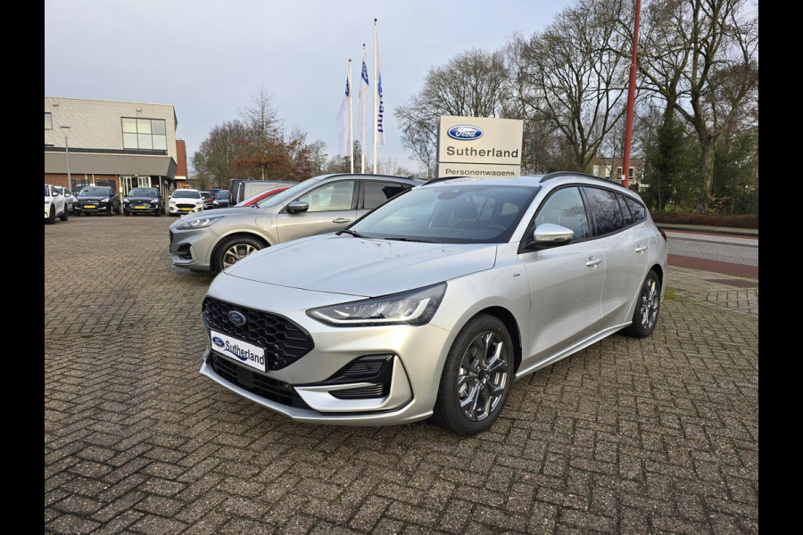 Ford Focus 1.0 EcoBoost Hybrid ST Line Wagon 155pk Automaat SCI | April leverbaar | Winter Pack | Moondust Silver | 12.3 inch personaliseerbare Digital Cockpit | Achteruitrijcamera | Draadloos opladen mobiele telefoon | Ford Keyless Entry