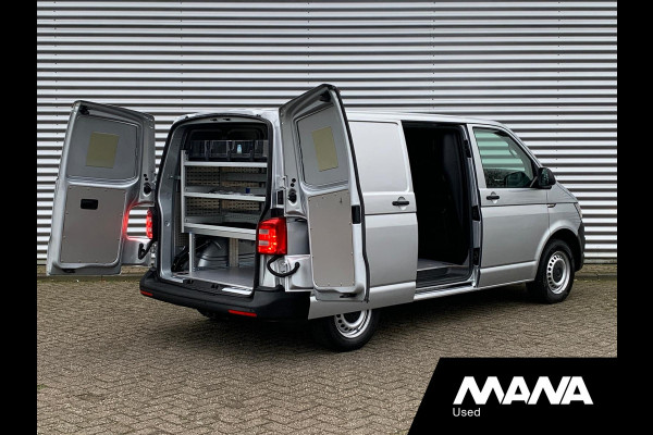 Volkswagen Transporter 2.0TDI L1H1 150pk Automaat Highline Leder Airco Sensoren Cruise CarPlay Navi Sortimo-Inrichting Verwarmde-Voorruit