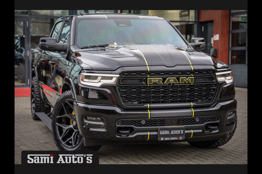 Dodge Ram 1500 DE MEEST LUXUEUZE PICK UP LIMITED NIGHT HIGH OUTPUT H.O 540PK 706 Nm 2025 | XB9 | MASSAGE | BOM VOL | CREW CAB | DUBBELE CABINE | GRIJSKENTEKEN | VOORRAAD NR 2353 - 5412