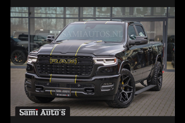 Dodge Ram 1500 LIMITED NIGHT HIGH OUTPUT | DE MEEST LUXUEUZE PICK UP | H.O 540PK 706 Nm 2025 | XB9 | MASSAGE | BOM VOL | CREW CAB | DUBBELE CABINE | GRIJSKENTEKEN | 5 PERSOONS | VOORRAAD NR 2337 - 7694