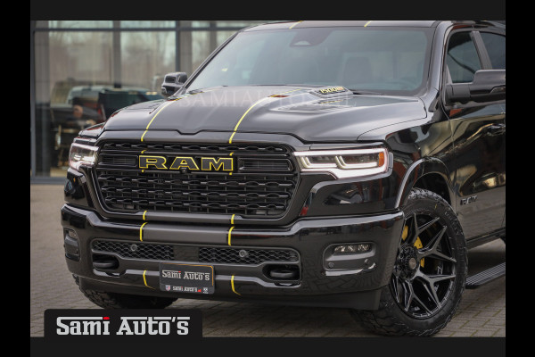 Dodge Ram 1500 LIMITED NIGHT HIGH OUTPUT | DE MEEST LUXUEUZE PICK UP | H.O 540PK 706 Nm 2025 | XB9 | MASSAGE | BOM VOL | CREW CAB | DUBBELE CABINE | GRIJSKENTEKEN | 5 PERSOONS | VOORRAAD NR 2337 - 7694