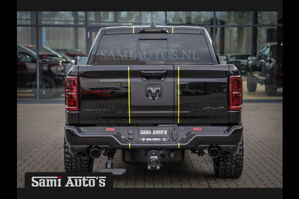 Dodge Ram 1500 LIMITED NIGHT HIGH OUTPUT | DE MEEST LUXUEUZE PICK UP | H.O 540PK 706 Nm 2025 | XB9 | MASSAGE | BOM VOL | CREW CAB | DUBBELE CABINE | GRIJSKENTEKEN | 5 PERSOONS | VOORRAAD NR 2337 - 7694