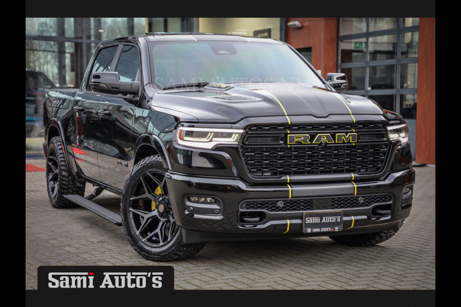 Dodge Ram 1500 LIMITED NIGHT HIGH OUTPUT | DE MEEST LUXUEUZE PICK UP | H.O 540PK 706 Nm 2025 | XB9 | MASSAGE | BOM VOL | CREW CAB | DUBBELE CABINE | GRIJSKENTEKEN | 5 PERSOONS | VOORRAAD NR 2337 - 7694