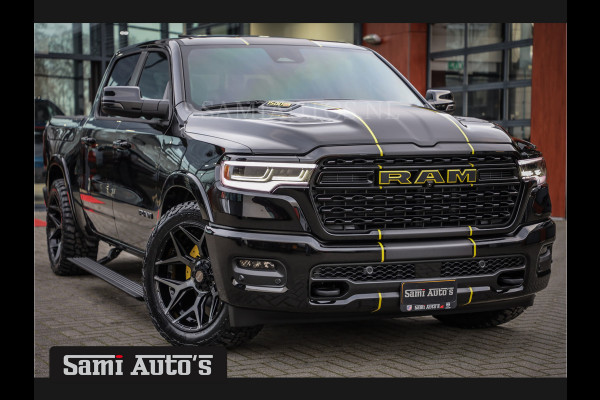 Dodge Ram 1500 LIMITED NIGHT HIGH OUTPUT | DE MEEST LUXUEUZE PICK UP | H.O 540PK 706 Nm 2025 | XB9 | MASSAGE | BOM VOL | CREW CAB | DUBBELE CABINE | GRIJSKENTEKEN | 5 PERSOONS | VOORRAAD NR 2337 - 7694